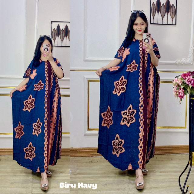 Cuci Gudang Daster Jumbo Rayon Premium Long Dress Cap Malaman Pekalongan Busui Kekinian Ld 140 Batik