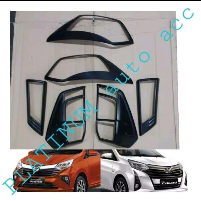 Paket Garnish Calya Sigra 2019 2020 2021 Black Garnish Depan Belakang Calya Sigra Hitam Full Complit