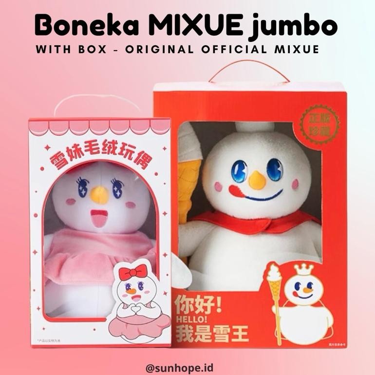 LKJ Boneka Mixue Jumbo ORIGINAL Hadiah Natal Kado Official BOX mainan mixue besar