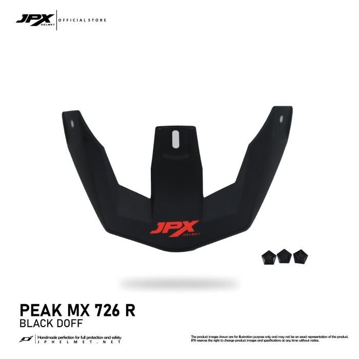 TOPI HELM ( PEAK) JPX PARTS HELMET PEAK JPX MX-726R+BAUT