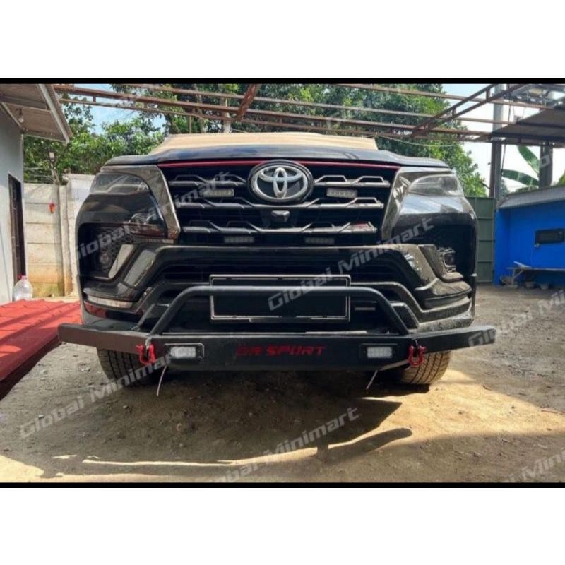 Paket Tanduk Depan + Towing Tanduk Belakang Led Gr Sport All New Fortuner 2021 - 2022