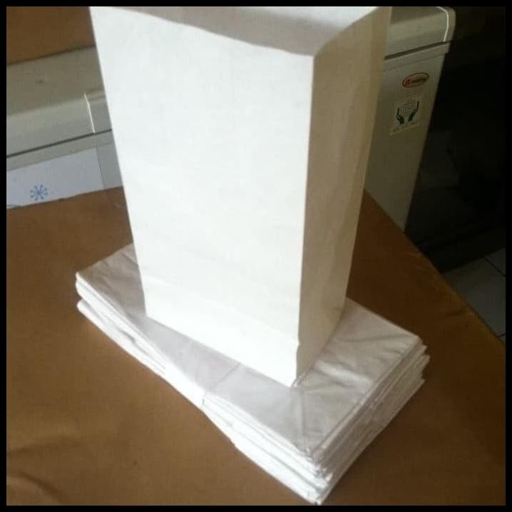 

GRATIS ONGKIR PAPER BAG SIZE M - UKURAN MEDIUM - KANTONG KERTAS ROTI - WHITE 100 PCS !!!