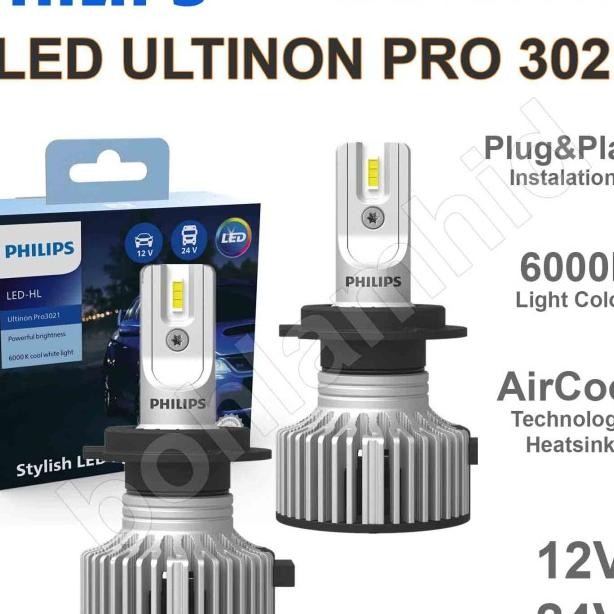 Lampu Led Philip Ultinon Pro3 H4 H11 Hir2 H1 H3 H7 Hb3 Hb4 3