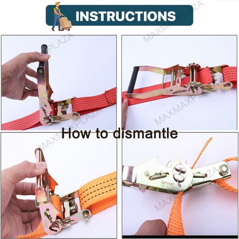 rachet tie down / kepala tali krek / besi trek belt / treker / kotrek / lashing 8M/6M