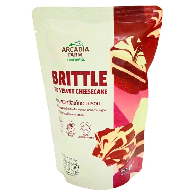 

S24192 ARCADIA FARM BRITTLE RED VELVET CHEESECAKE COOKIES 40GR MAJU BERSAMA (20250513)