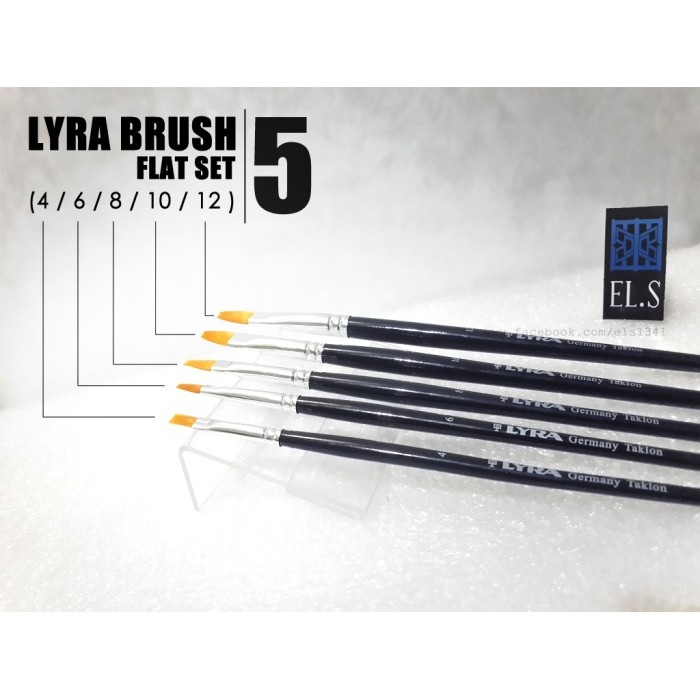 

Terbatas,!! Lyra Art Brush Flat Set