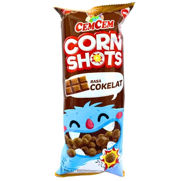 

S25042 CEMCEM CORN SHOTS COKELAT SNACK 55GR MAJU BERSAMA (20250712)