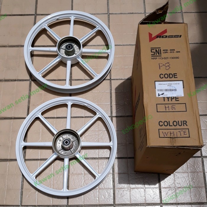 VELG RACING HONDA GRAND PRIMA LEGENDA SUPRA TROMOL PALANG 8 PUTIH