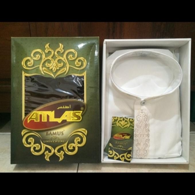 koko atlas bamus universal khusus warna putih baju tangan panjang ADI