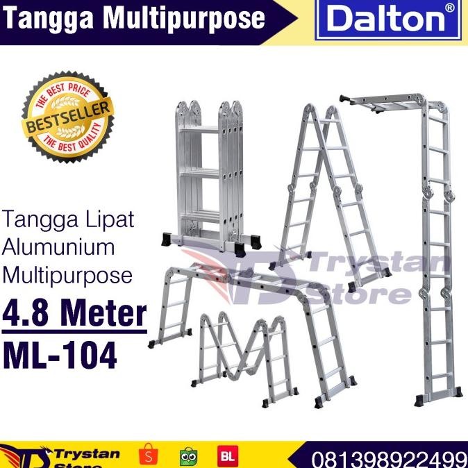 Tangga Lipat Multipurpose Dalton Ml-104 4,8 Meter Tangga 4.8 Gocar