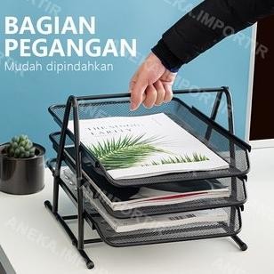 

Rak Kertas Dokumen Surat 3 Susun / Paper Document Letter Tray 3 Tier FS'