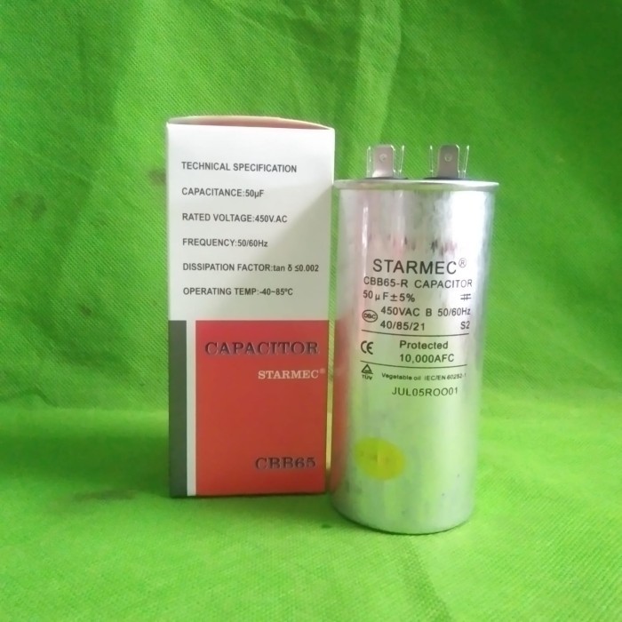 CAPASITOR AC 50UF/450V AC 2PK SHARP LG DAIKIN SAMSUNG GREE MIDEA TCL HEMAT