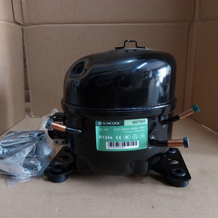 COMPRESOR QD75H 1/5 HP KULKAS 2 PINTU LG BARU
