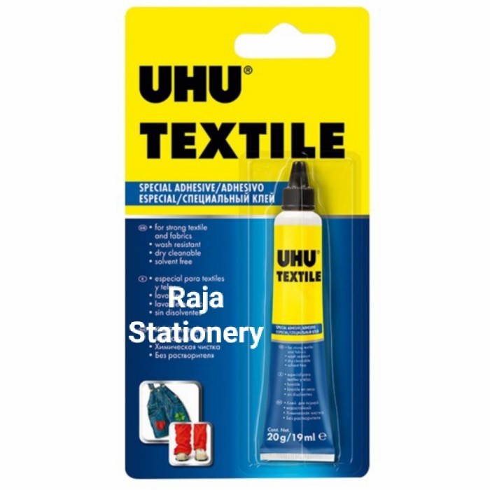 

UHU Textile 19ml Fabric Glue / Lem Kain UHU Perekat Segala Kain