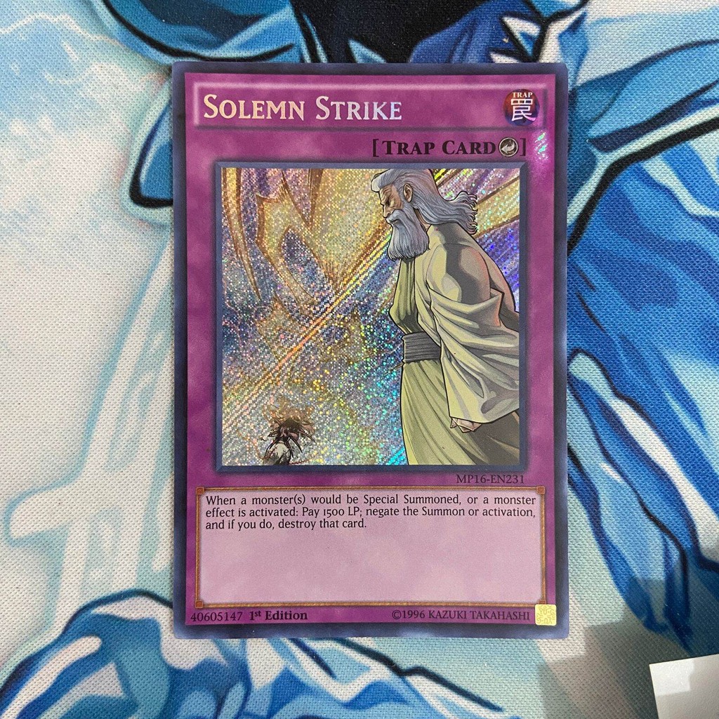 yugioh solemn strike MP16 secret rare  original