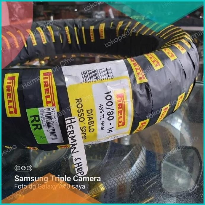 Ban Pirelli Diablo rosso sport 100 80 14 - Ban pirelli 100/80-14 07D35
