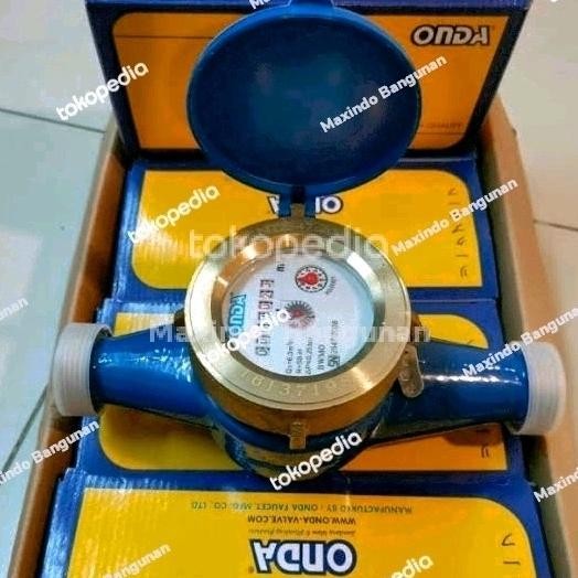 Water Meter 1" Inch Brass Onda / Meteran Air Pdam Kuningan