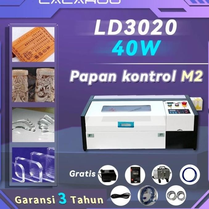 Mesin laser CO2 3020 controller 40W/6040 50W M2 mesin laser with Laser untuk Cutting dan Grafir Dapa