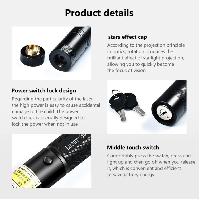 LASER PENUNJUK POINTER HIJAU 303 JARAK JAUH / GREEN LASER POINTER 303A