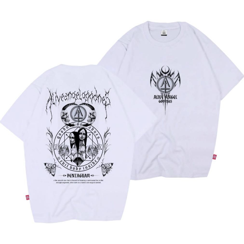 Promo T-Shirt Sigil Evil Woman Kaos Putih Distro Unisex Metal Kaos Pluralisme Terbaru Kaos Putih Pre