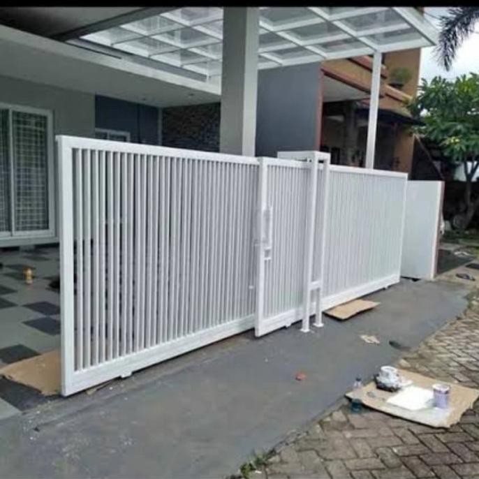 pagar rumah minimalis / pagar dorong minimalis