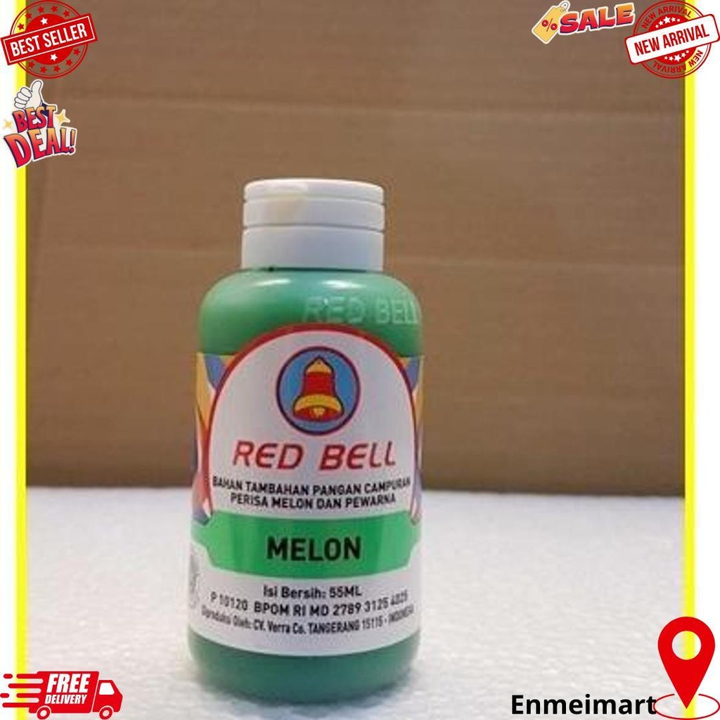 

Pewarna Dan Perisa Red Bell Rasa Melon 55Ml/Red Bell/Sumbo Red Bell Bj Terlaris