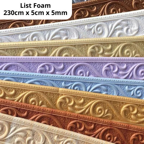 List Pinggiran Wallpaper Stiker Dinding Lis Plafon Tempel Wall Border List Gold Wall Molding