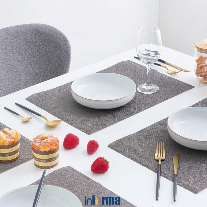 Appetite Set 4 Pcs Karo Tatakan Piring Woven - Cokelat