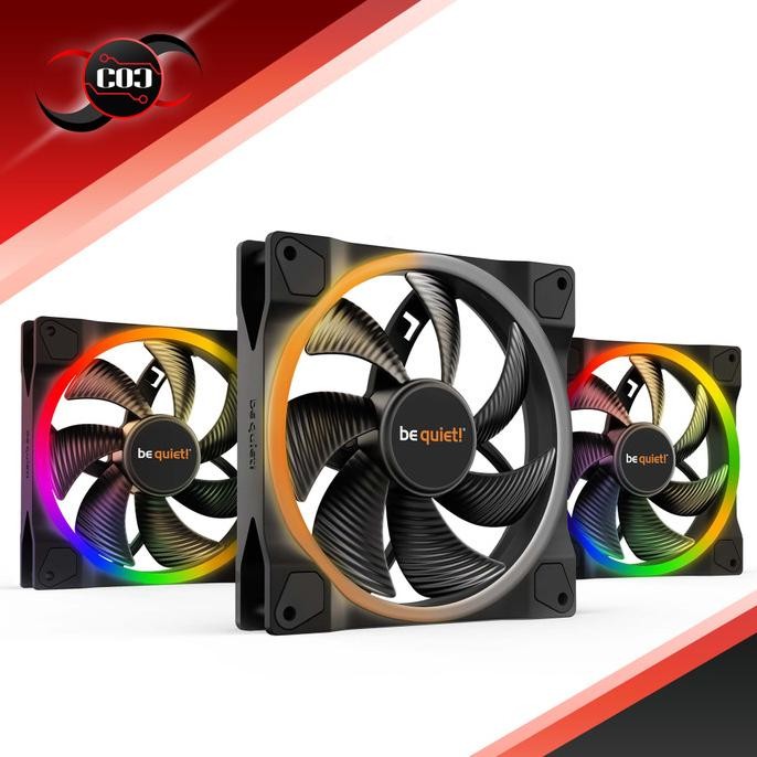 

diskon! be quiet! light wings - 140mm pwm silent 23.3 db(a) argb - triple pack