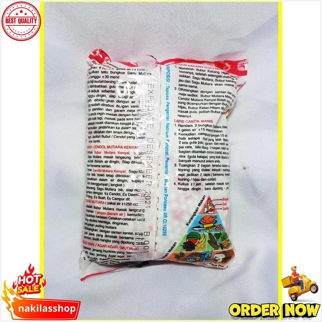 

Sagu Mutiara Cap Kucing 100 Gr - Sagu Mutiara Termurah Banget