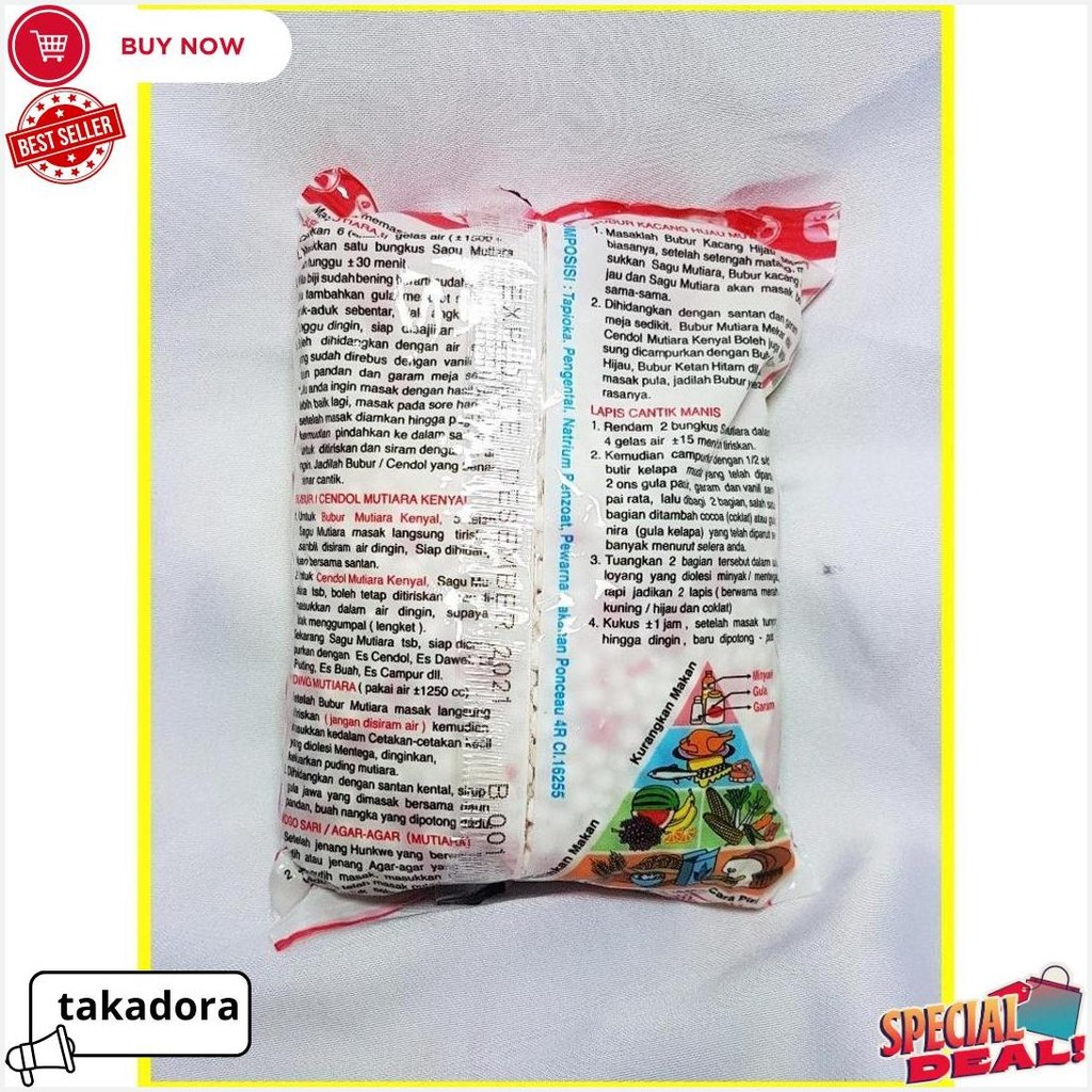 

Sagu Mutiara Cap Kucing 100 Gr - Sagu Mutiara Terlaris