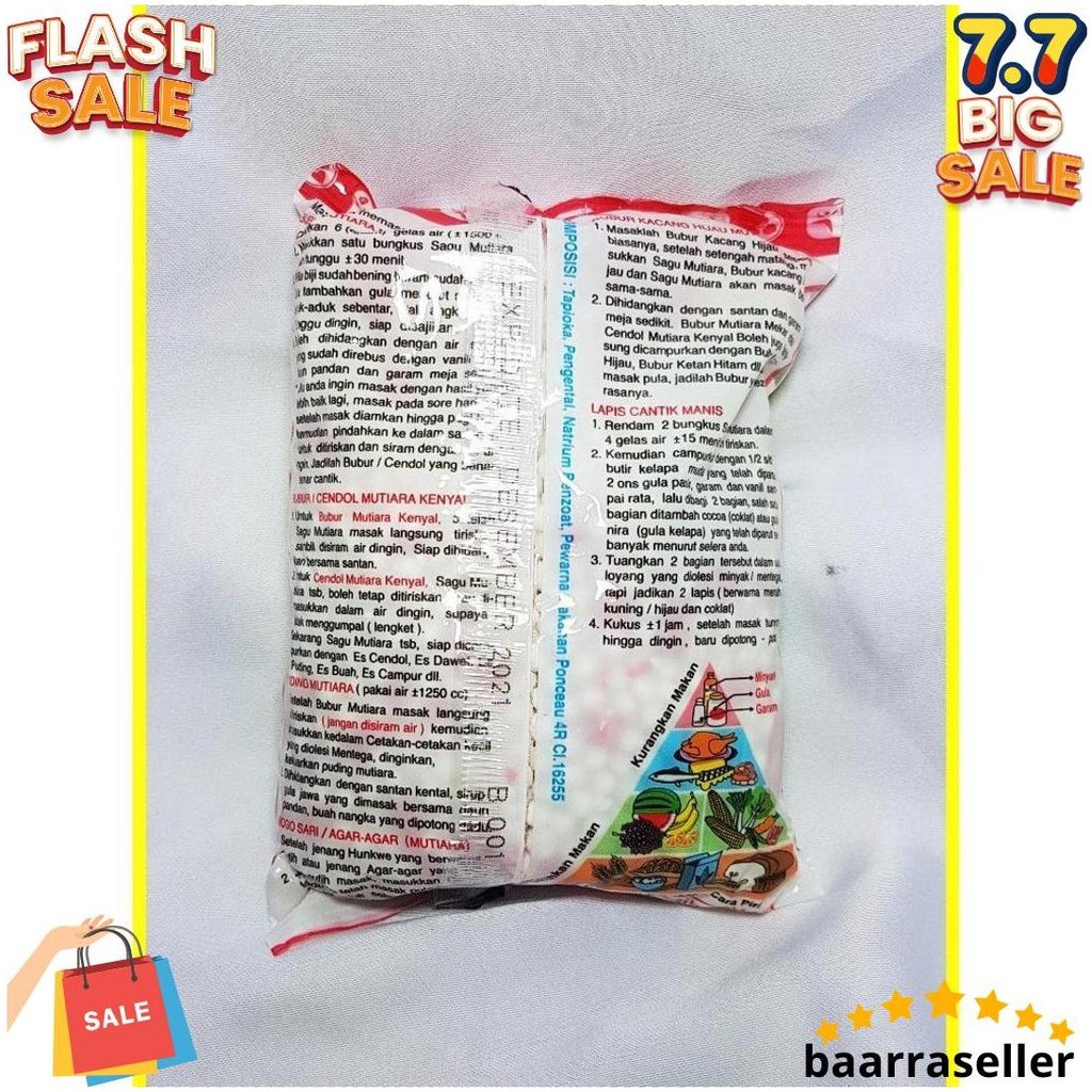 

Sagu Mutiara Cap Kucing 100 Gr - Sagu Mutiara Cod