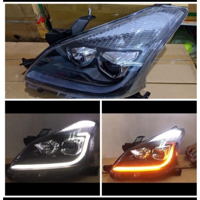Headlamp  Avanza 2012-2015 Projector Led Bar Sequential Sign Black Housing, Merk Yz China,