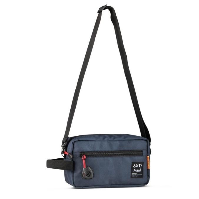 Sale Ant Project Hand Bag Pria 3In1 Clutch Original Tas Slempang Pria Biru