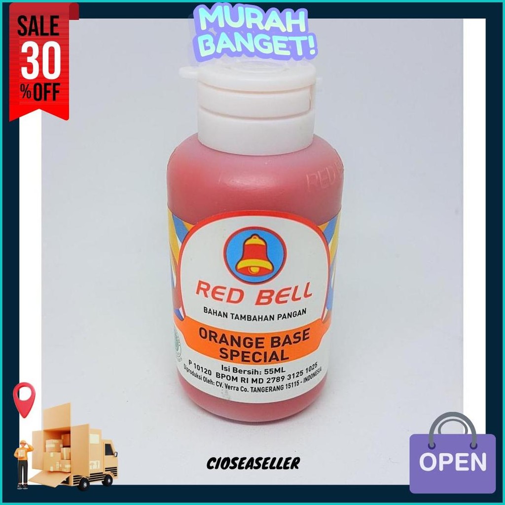 

Perasa Dan Pewarna Red Bell Rasa Orange Base Special 55Ml Gratis Ongkir