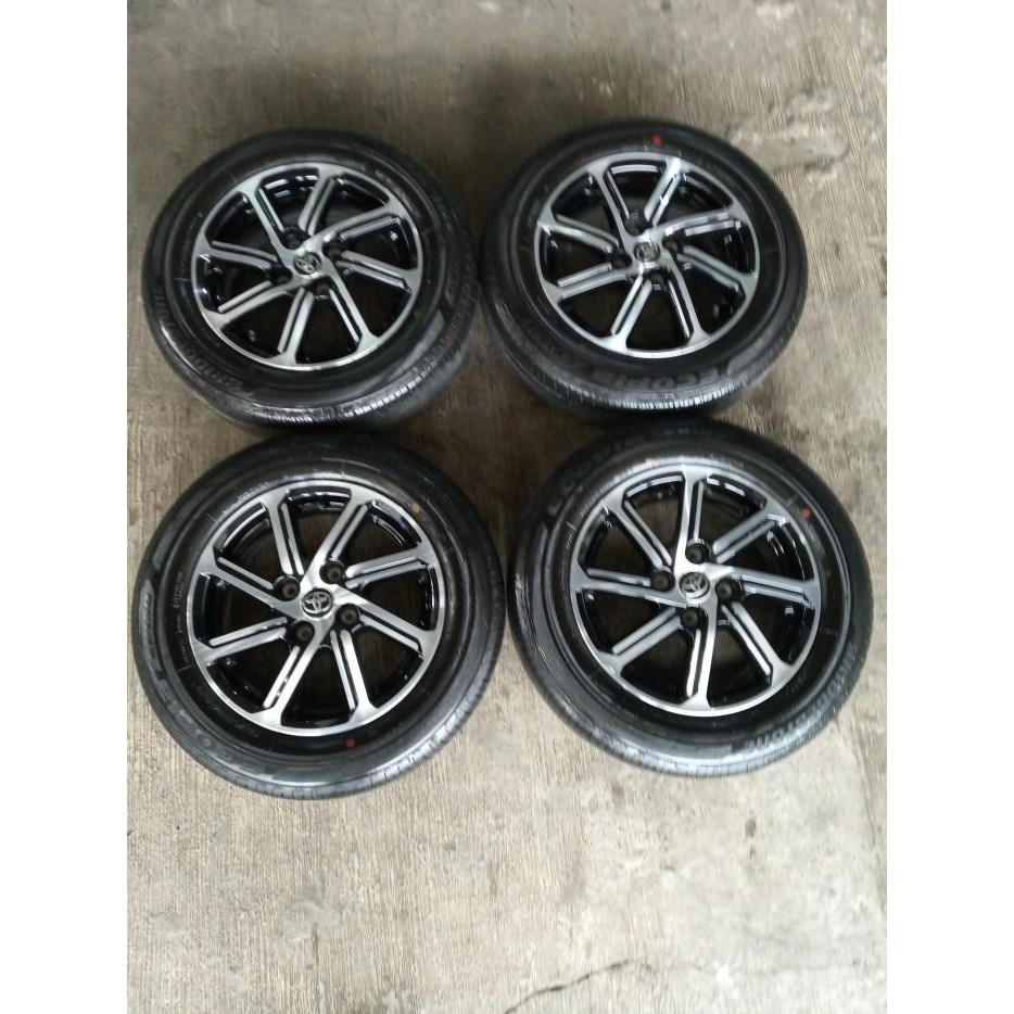 Velg Mobil Bekas Original Toyota Calya Ring 14 Ban Bridgestone Gt Radial