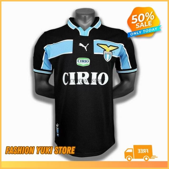 JERSEY BOLA RETRO KLASIK SS LAZIO AWAY 98/99 99/00 FUTSAL 1998 1999 2000  BAJU OBRAL MURAH INDONESIA