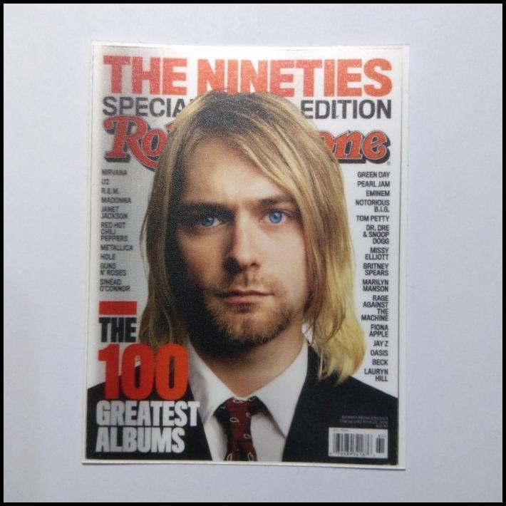 

HOT DEAL STICKER MAGAZINE COVER ROLLING STONE THE NINETIES - COBAIN
