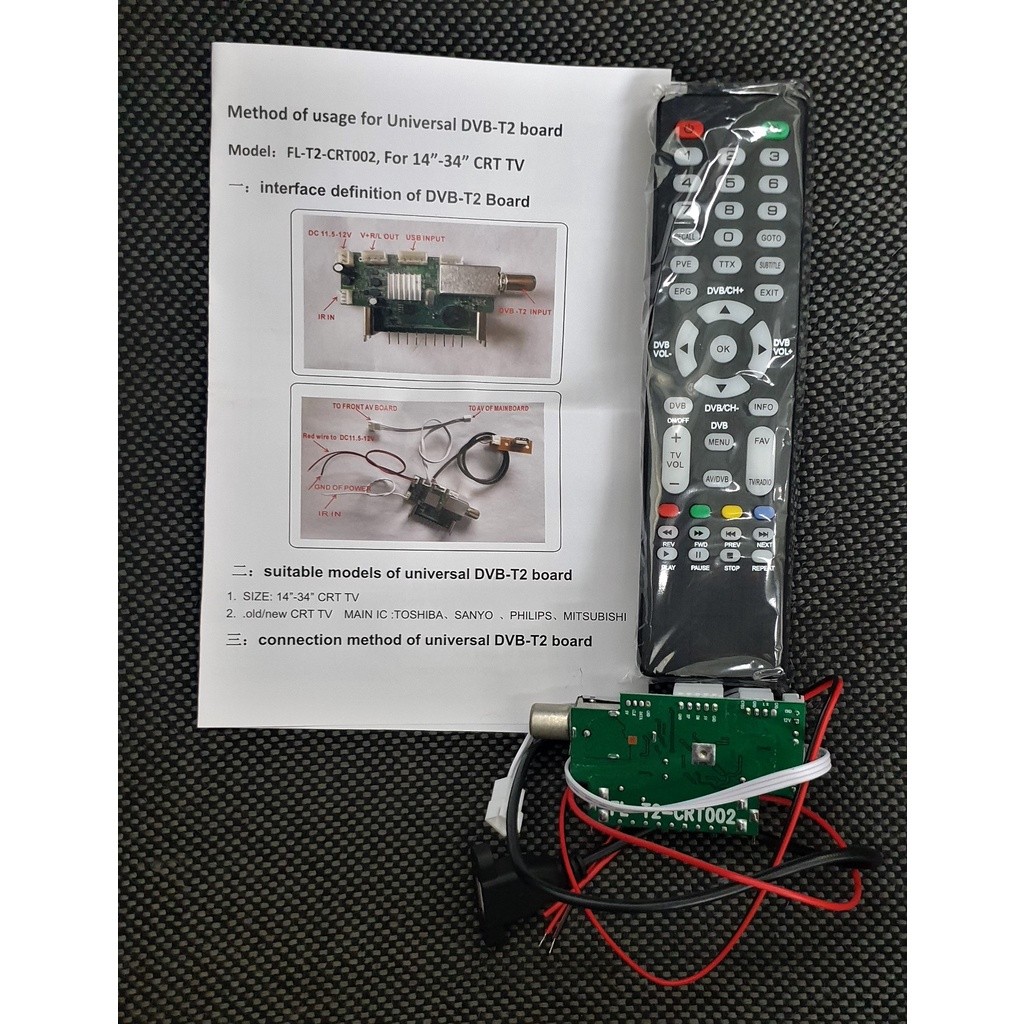 Tuner Digital DVB-T2 Universal utk TV Tabung CRT atau LED LCD