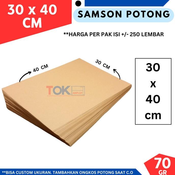 

sale! kertas samson 30x40cm | kertas coklat | bungkus paket |paper | kraft