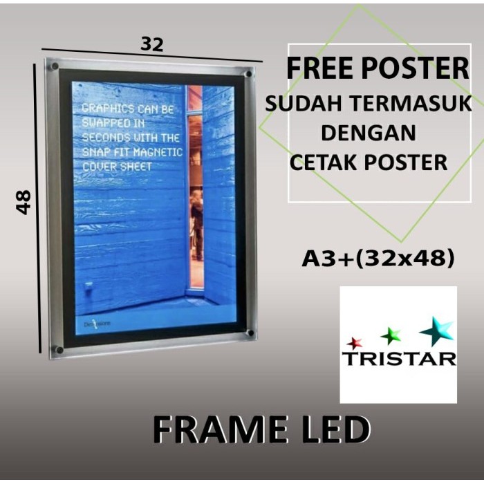 Akrilik Led Menu / Akrilik Display Menu LED (A3+)