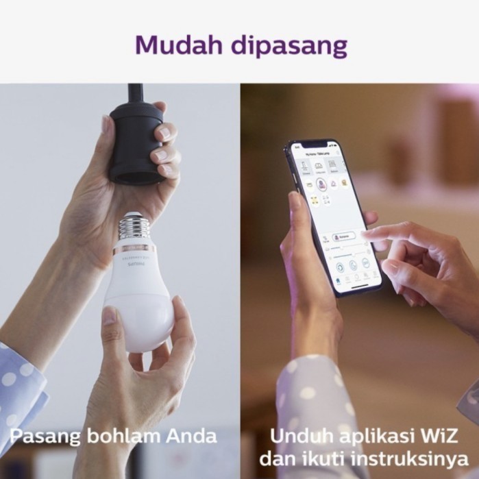 LAMPU PHILIPS SMART WIFI BLUETOOTH LED 13W 13 WATT TUNABLE WHITE SMART