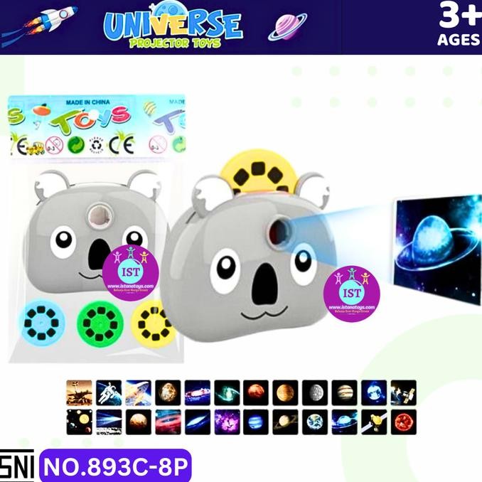 IST Mainan Mini Proyektor Universal Planet KOALA 893C-8P