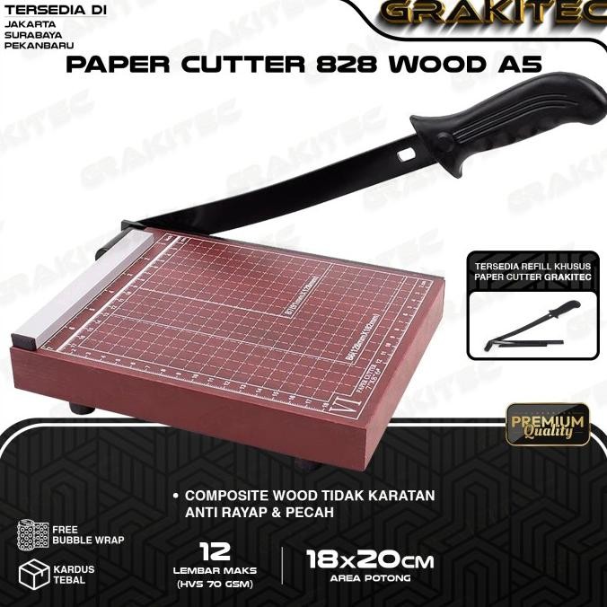 

sale! paper cutter a5 a4 b4 a3 - 828 alat potong kertas grakitec