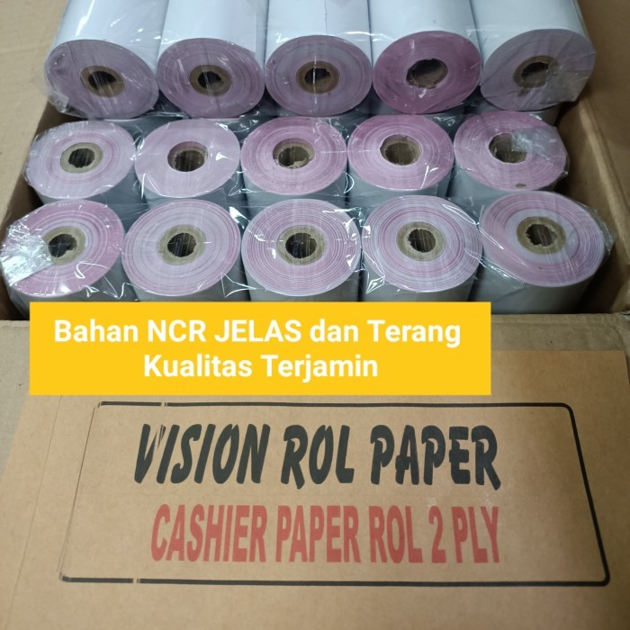 

Telstruk Kasir 75 NCR 2 PLY Kertas Rol Struk 75 mm / Dus 100 rol