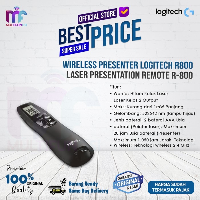 Wireless Presenter Logitech R800 Laser Presentation Remote