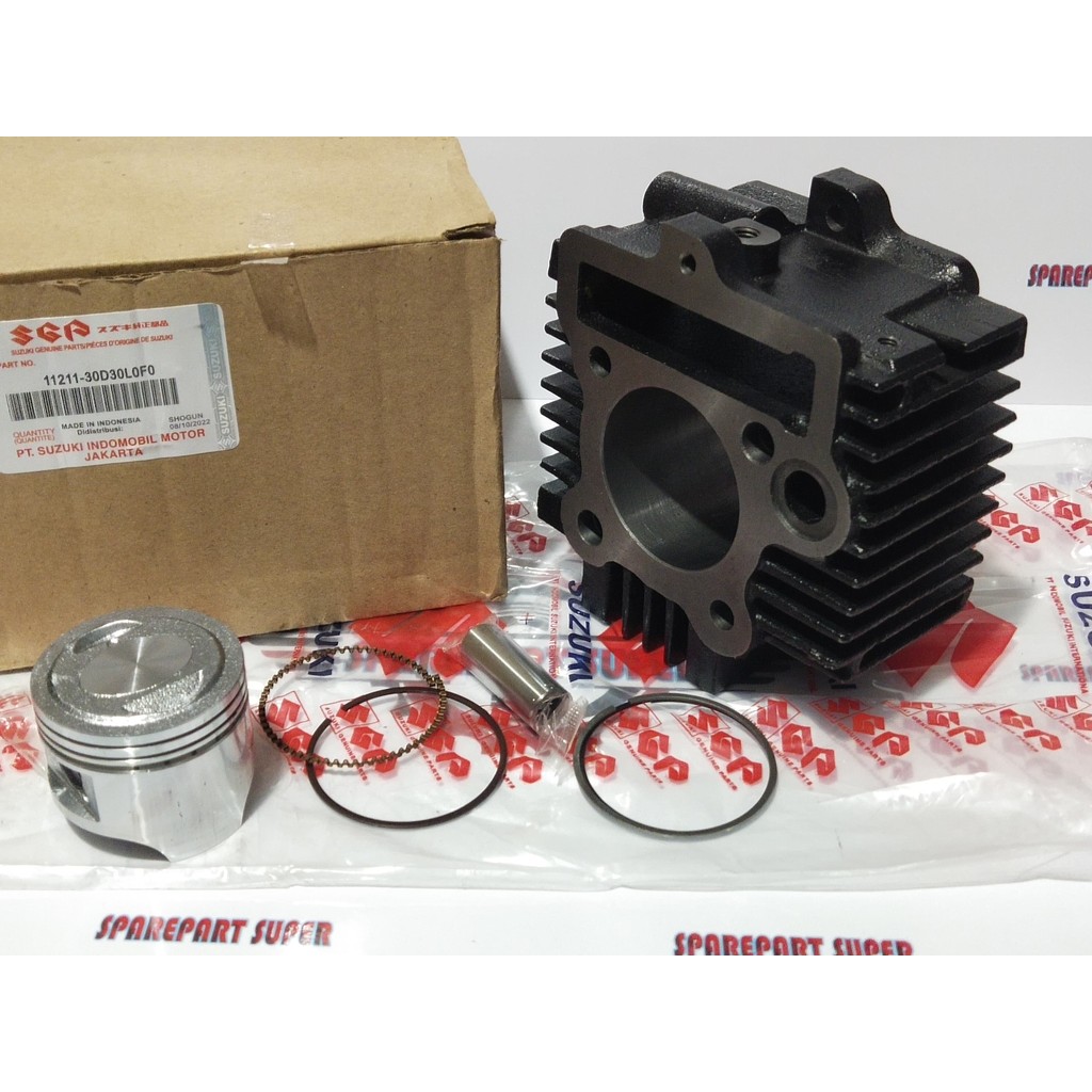 BLOK SEHER SHOGUN 110 30D 1 SET KOMPLIT FREE TOP SET GASKET ORI KUALITAS ORIGINAL