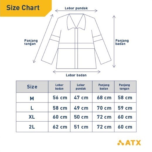 WEARPACK SAFETY BAJU KERJA LENGAN PANJANG KOMBINASI MERK ATX