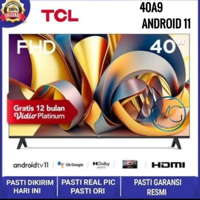 TCL LED TV 40 INCH 40A5 ANDROID SMART TV DIGITAL FHD