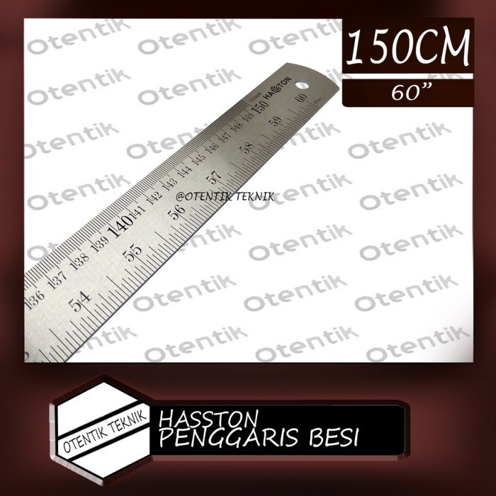 

TERBARU! PENGGARIS BESI 150 CM - 1500 MM - 1 KOMA 5 METER - STEEL RULER 60 INCH